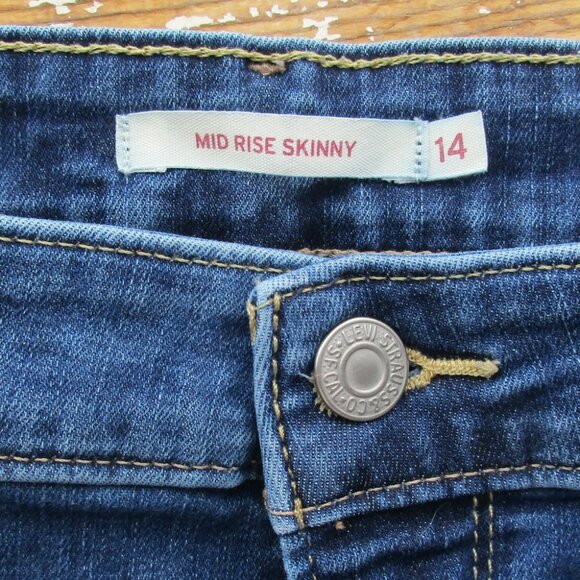 LEVI'S Jeans Size 14 Mid Rise Skinny Denim - Picture 11 of 11